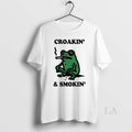 Original Frog Croakin And Smokin - Adult & Kids T-Shirts, Sweatshirts & Hoodies apparel design preview 1