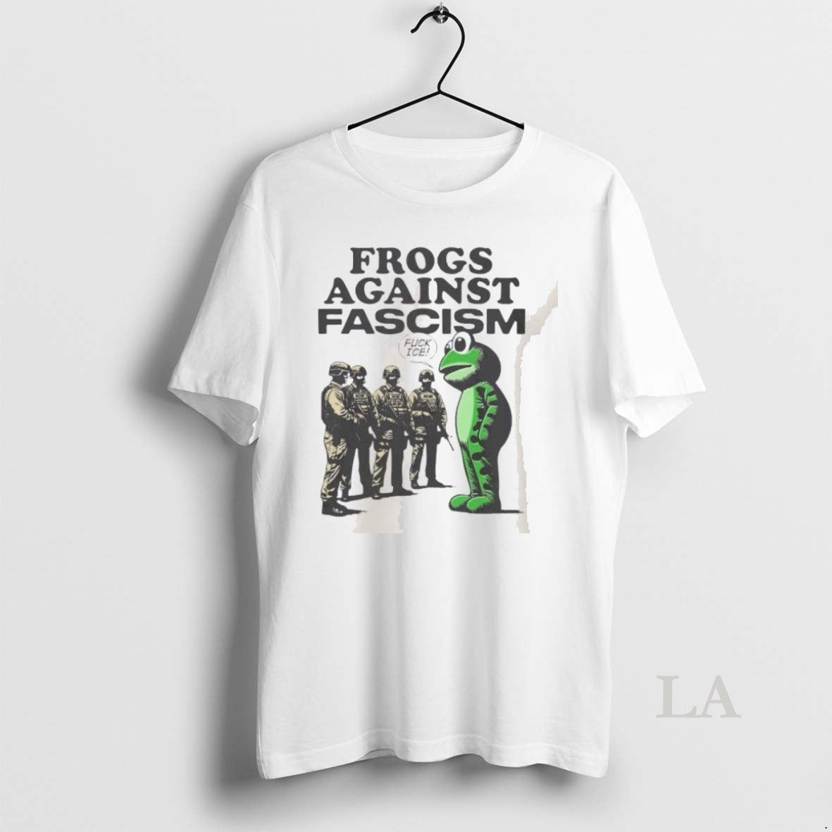 Original Frogs Against Fascism Fice Ice - Adult & Kids T-Shirts, Sweatshirts & Hoodies apparel design preview 1