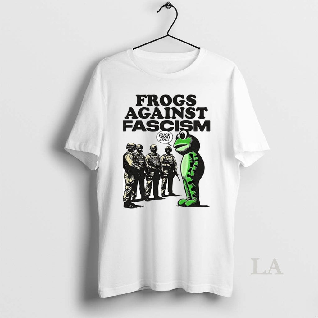 Original Frogs Against Fascism Fuck Ice Ceramic And - Adult & Kids T-Shirts, Sweatshirts & Hoodies apparel design preview 1
