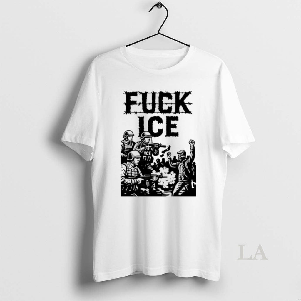 Original Fuck Ice Barbed Wire Protest - Adult & Kids T-Shirts, Sweatshirts & Hoodies apparel design preview 1