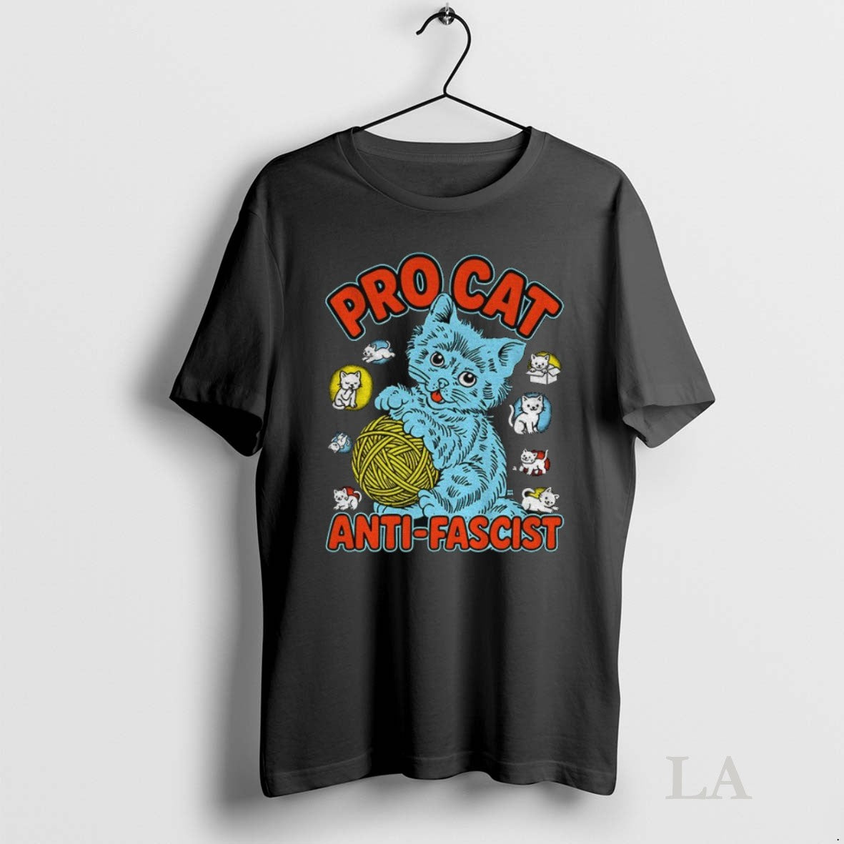 Original Funny Cat Meme Pro Anti Fascist - Adult & Kids T-Shirts, Sweatshirts & Hoodies apparel design preview 1