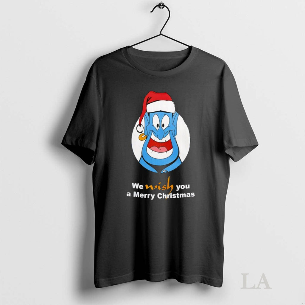Original Genie Aladdin We Wish You A Merry Christmas - Adult & Kids T-Shirts, Sweatshirts & Hoodies apparel design preview 1