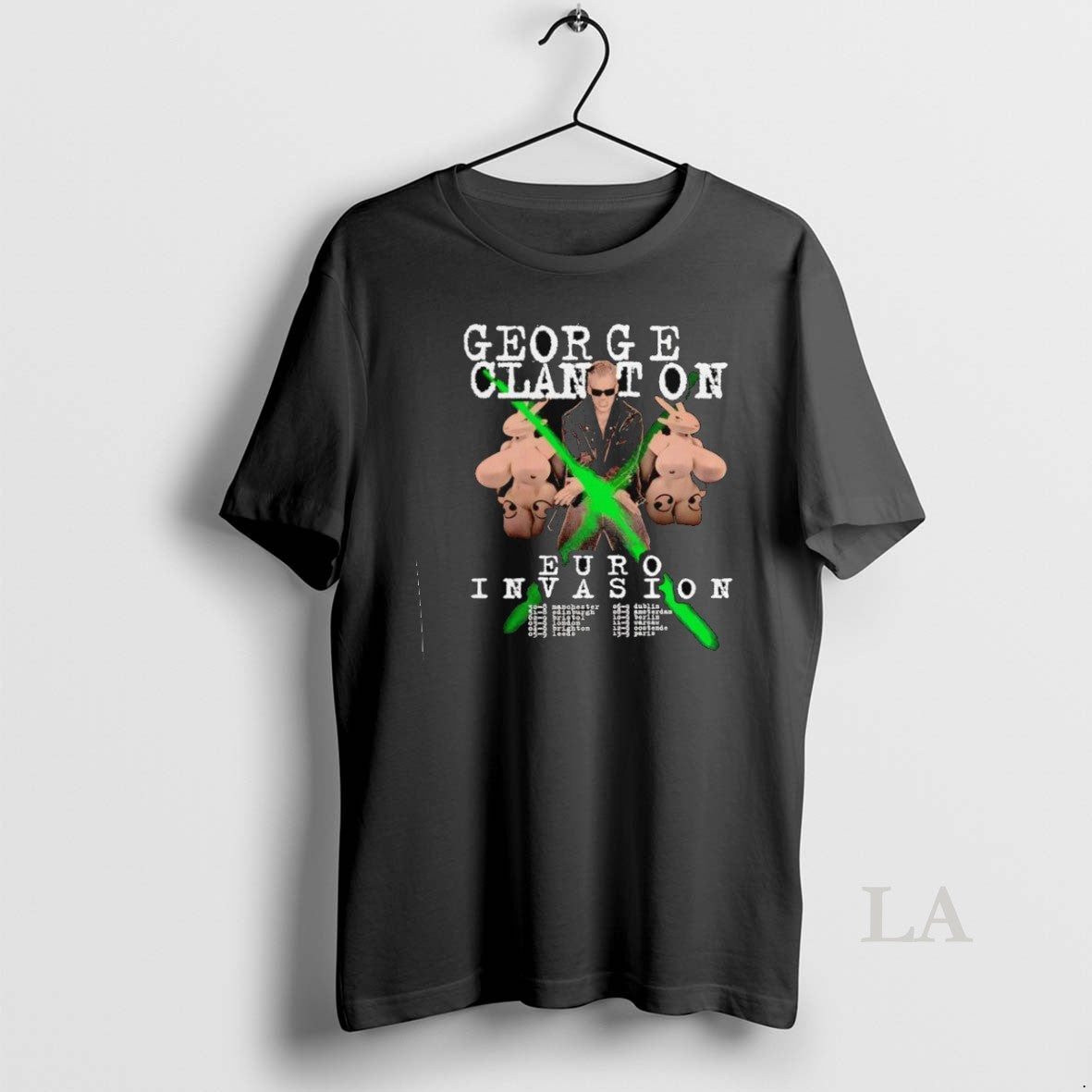 Original George Clanton Euro Invasion Tour - Adult & Kids T-Shirts, Sweatshirts & Hoodies apparel design preview 1