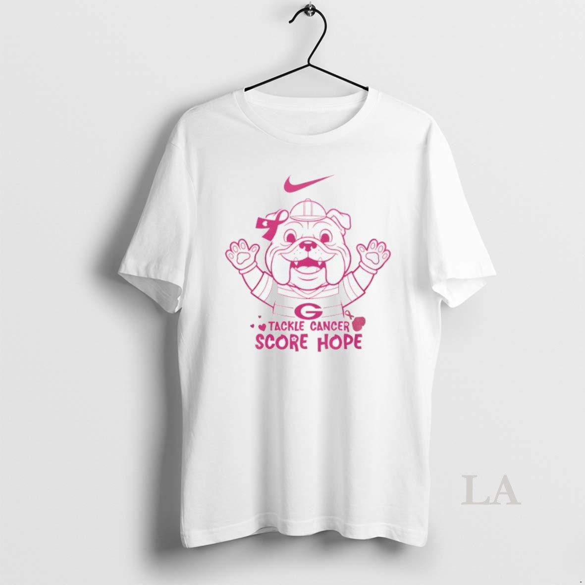 Original Georgia Bulldogs Breast Cancer Awareness - Adult & Kids T-Shirts, Sweatshirts & Hoodies apparel design preview 1