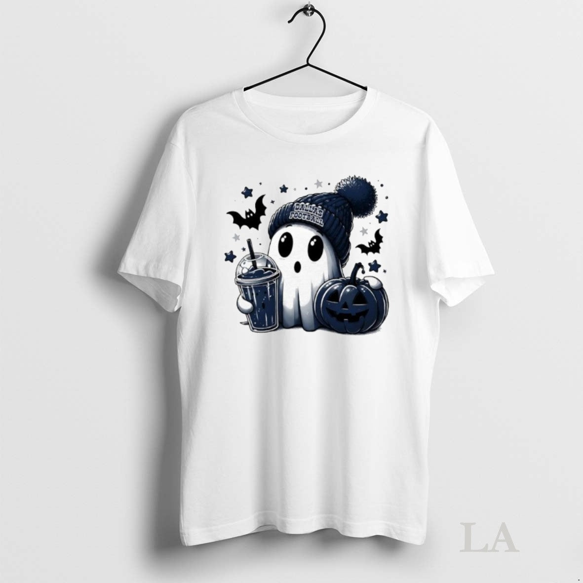 Original Ghost Halloween X Dallas Cowboys Football - Adult & Kids T-Shirts, Sweatshirts & Hoodies apparel design preview 1