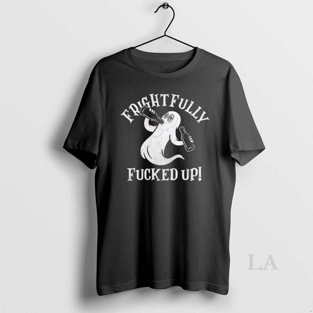 Original Ghost Frightfully Fucked Up Halloween - Adult & Kids T-Shirts, Sweatshirts & Hoodies apparel design preview 1