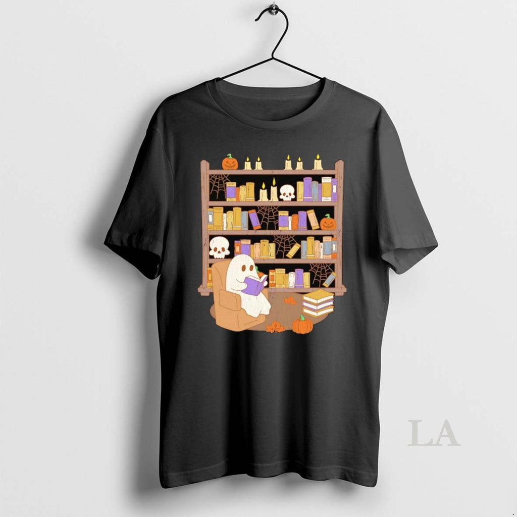 Original Ghost Reading Book Library Halloween - Adult & Kids T-Shirts, Sweatshirts & Hoodies apparel design preview 1