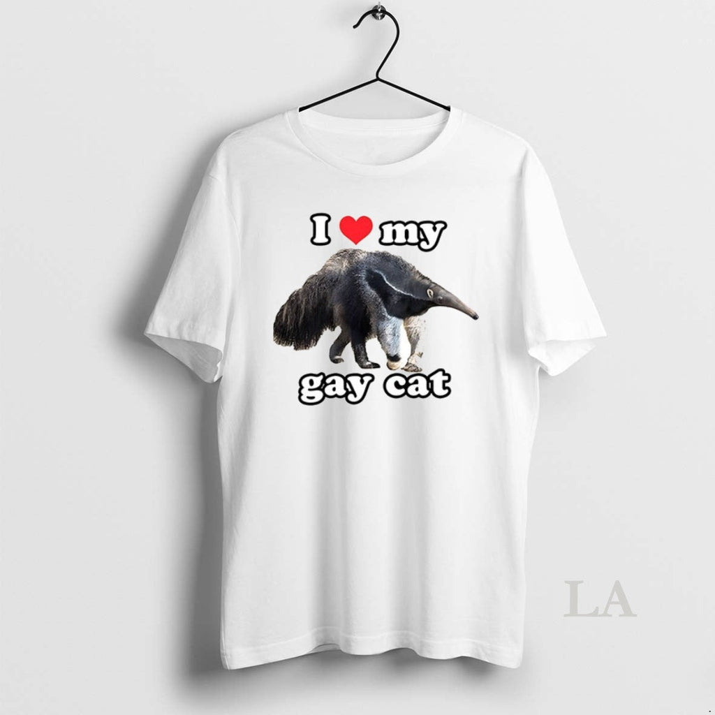 Original Giant Anteater I Love My Gay Cat Ceramic And - Adult & Kids T-Shirts, Sweatshirts & Hoodies apparel design preview 1