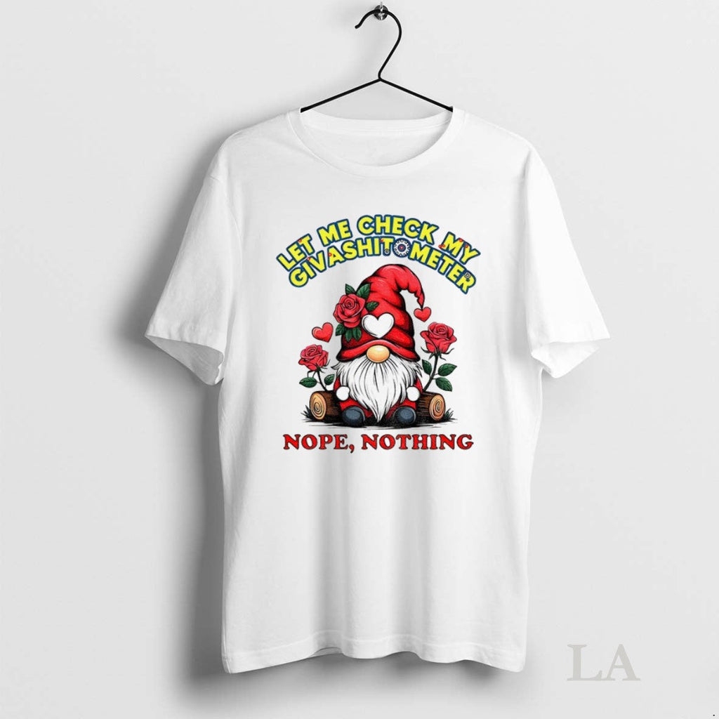 Original Gnome Let Me Check My Giveashitometer Nope - Adult & Kids T-Shirts, Sweatshirts & Hoodies apparel design preview 1
