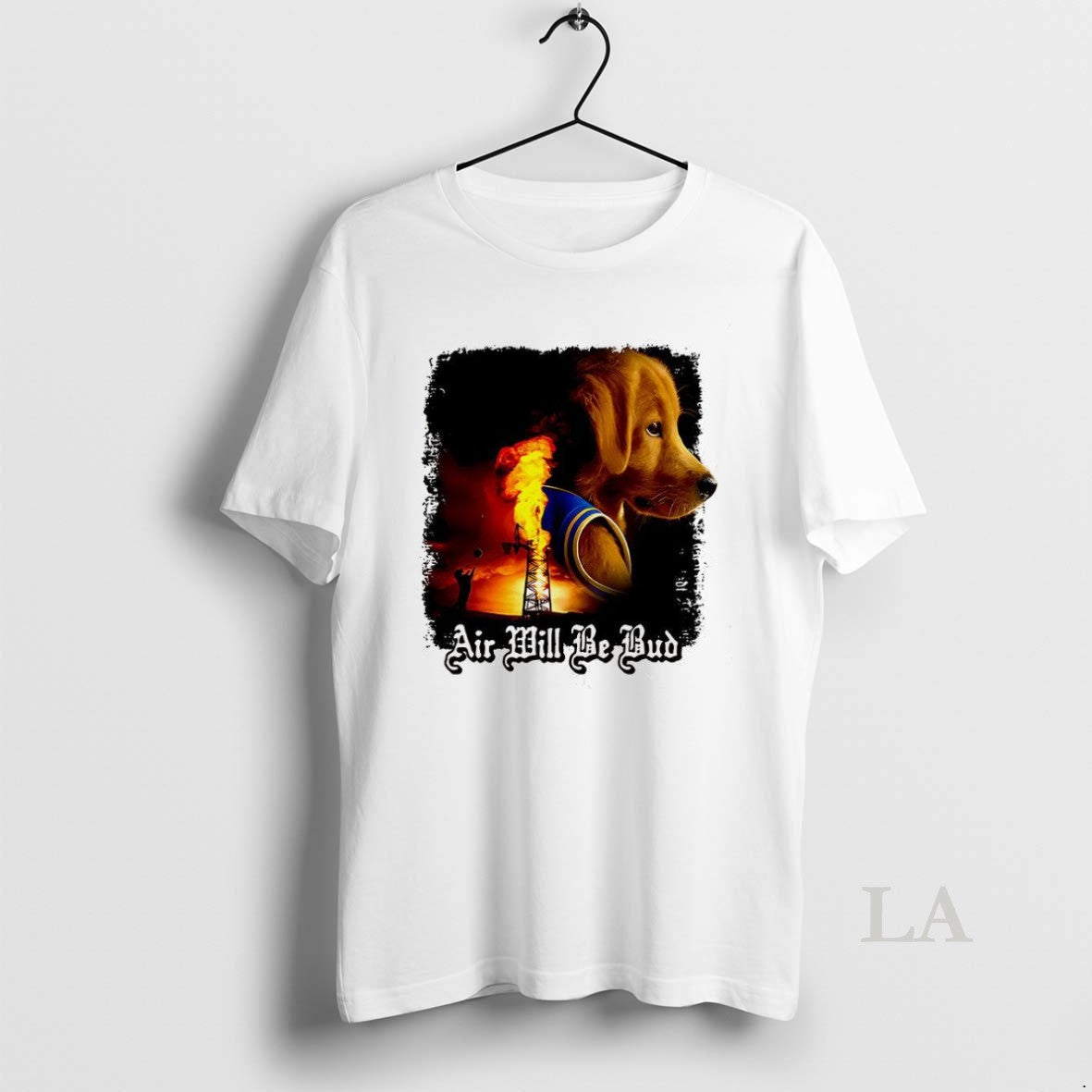 Original Golden Retriever Oil Rig Air Will Be Bud - Adult & Kids T-Shirts, Sweatshirts & Hoodies apparel design preview 1