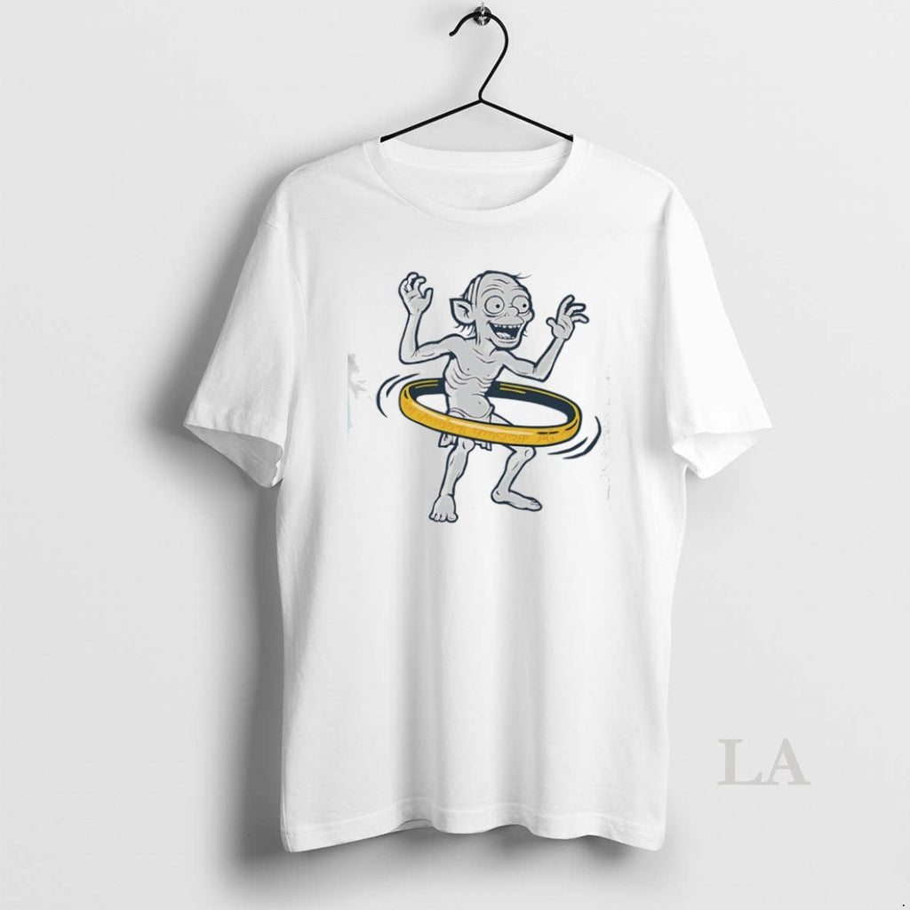 Original Gollum With His Precious Golden Hula Hoop - Adult & Kids T-Shirts, Sweatshirts & Hoodies apparel design preview 1