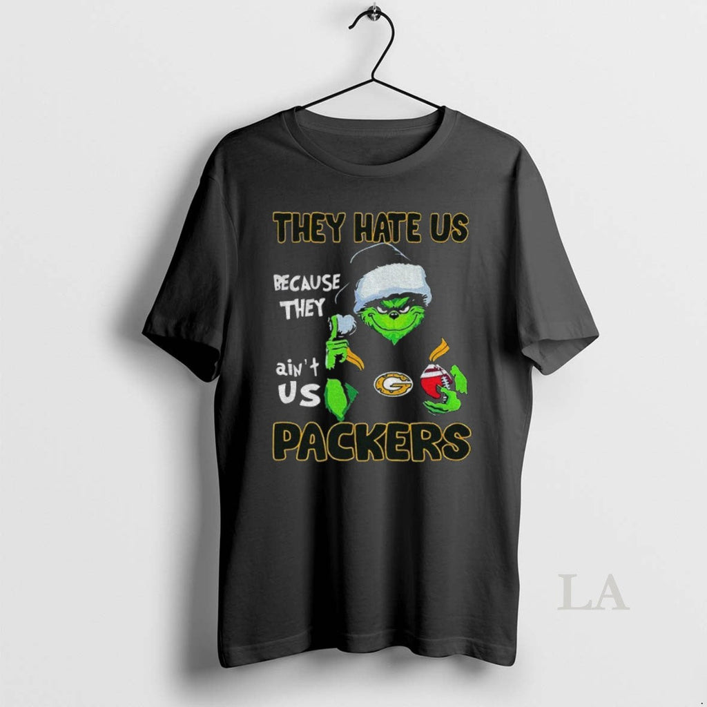 Original Green Bay Packers Grinch They Hate Us - Adult & Kids T-Shirts, Sweatshirts & Hoodies apparel design preview 1