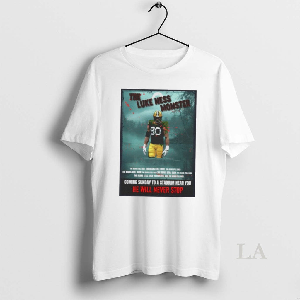 Original Green Bay Packers The Lukas Van Ness Monster - Adult & Kids T-Shirts, Sweatshirts & Hoodies apparel design preview 1