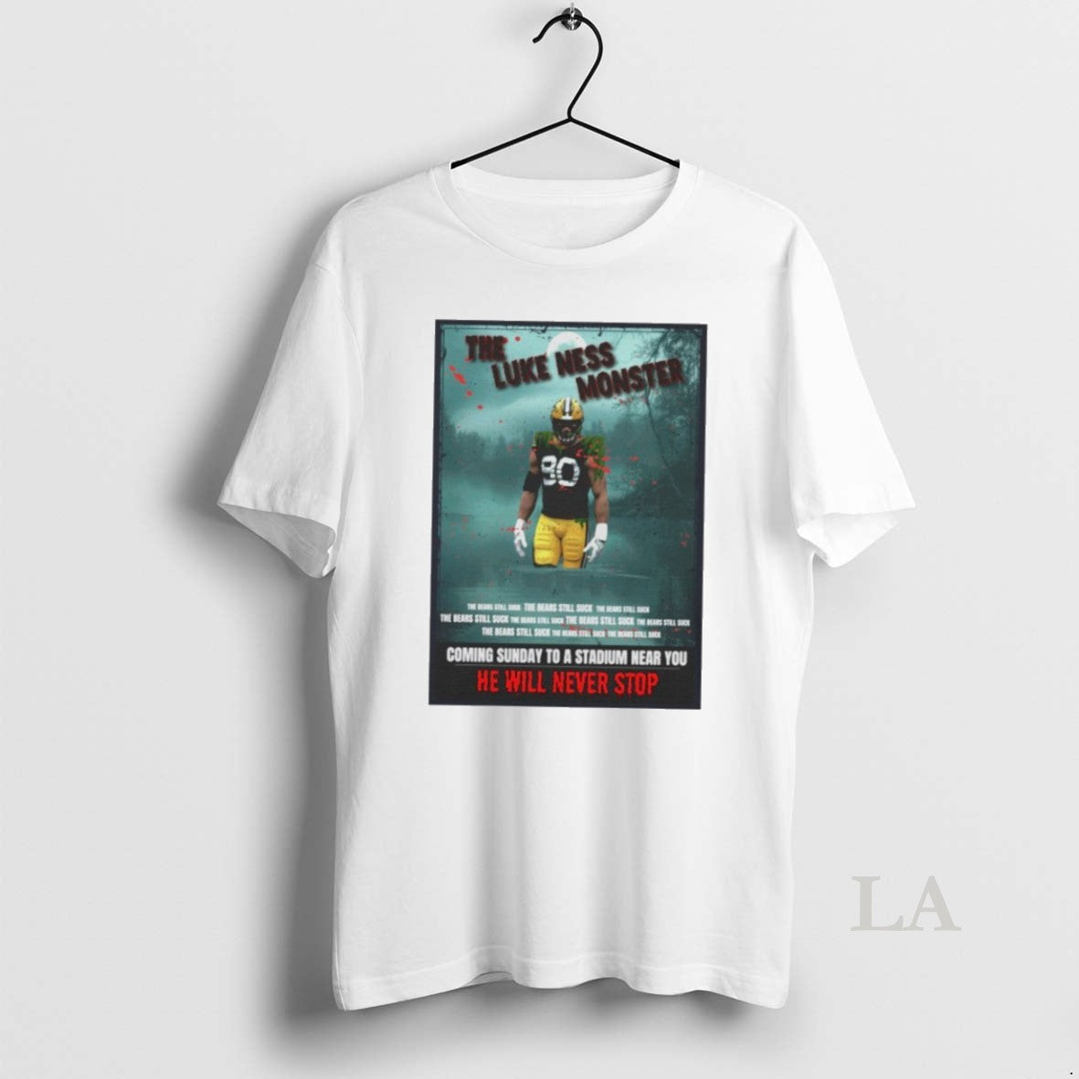 Original Green Bay Packers The Lukas Van Ness Monster - Adult & Kids T-Shirts, Sweatshirts & Hoodies apparel design preview 1