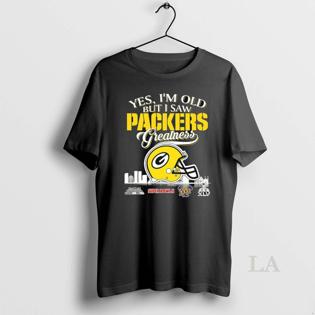 Original Green Bay Packers Yes Im Old But I Saw - Adult & Kids T-Shirts, Sweatshirts & Hoodies apparel design preview 1