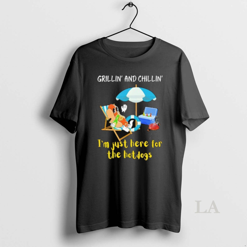 Original Grillin And Chillin Funny Hotdog - Adult & Kids T-Shirts, Sweatshirts & Hoodies apparel design preview 1