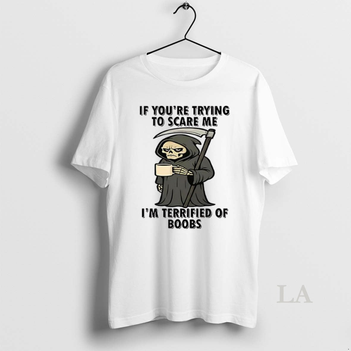 Original Grim Reaper If Youre Trying To Scare Me Im - Adult & Kids T-Shirts, Sweatshirts & Hoodies apparel design preview 1