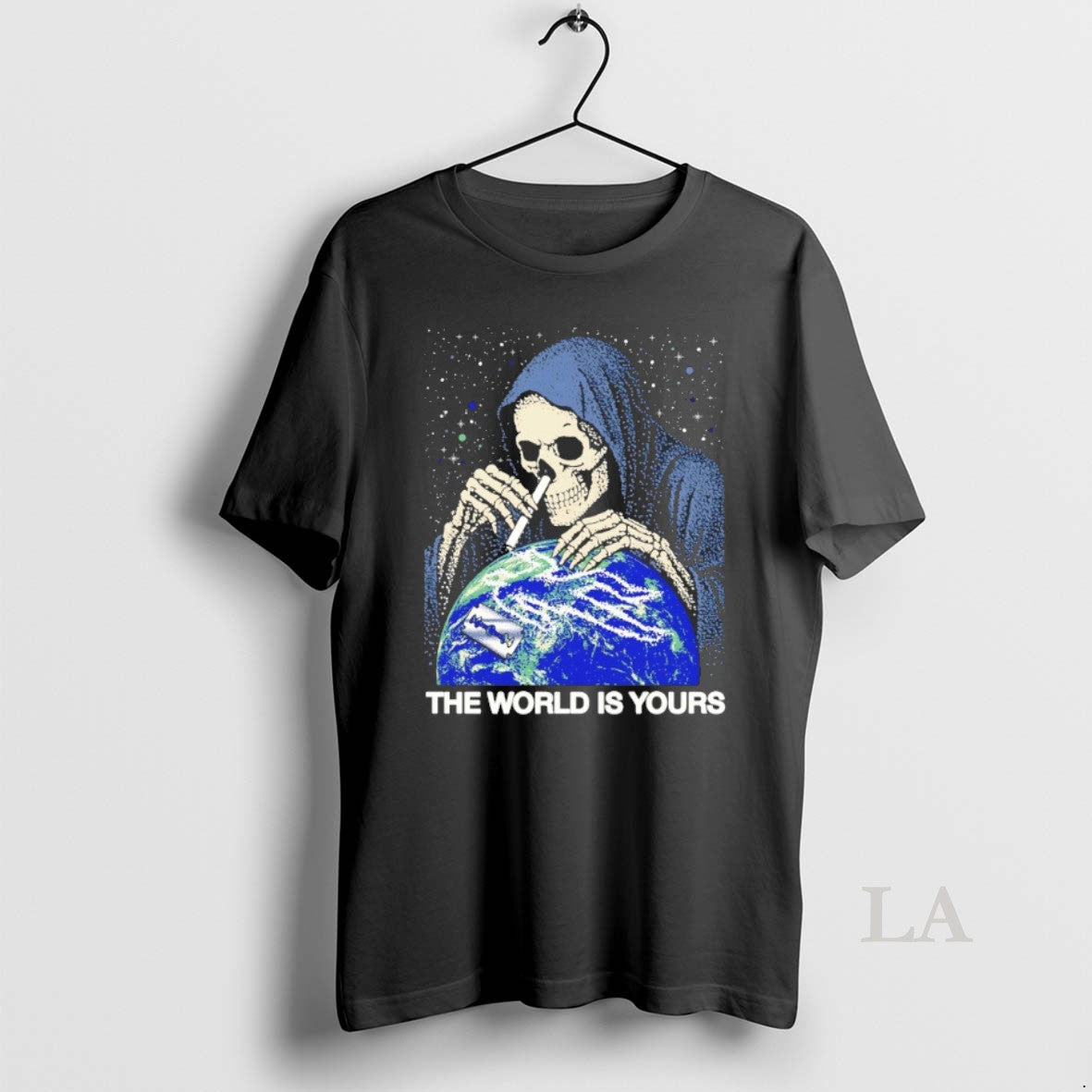 Original Grim Reaper The World Is Yours - Adult & Kids T-Shirts, Sweatshirts & Hoodies apparel design preview 1