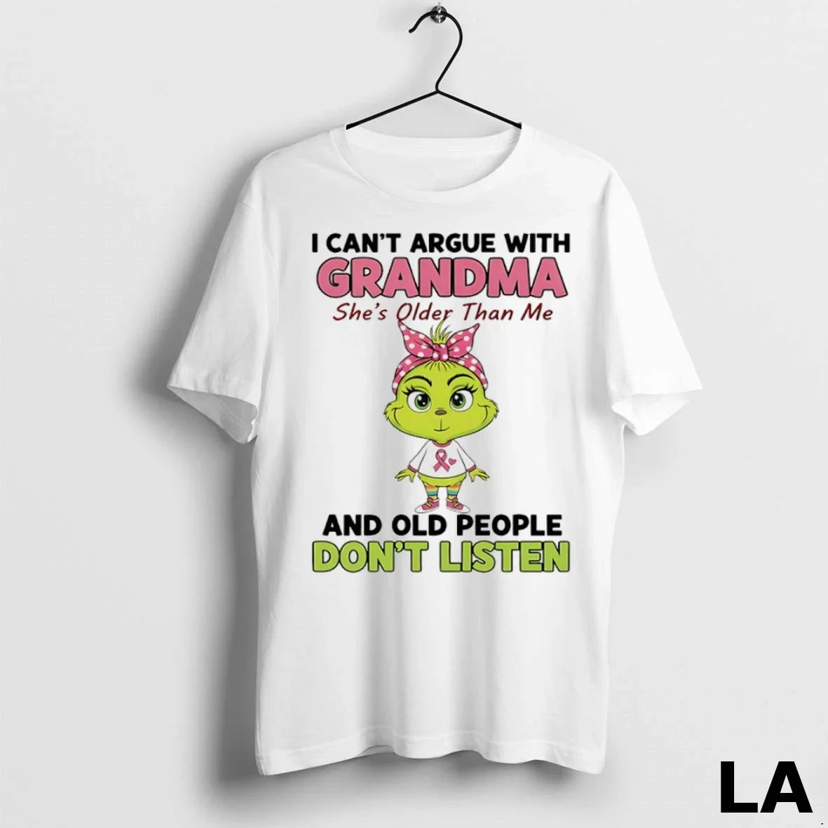 Original Grinch Cancer I Cant Argue With Grandma Shes - Adult & Kids T-Shirts, Sweatshirts & Hoodies apparel design preview 1