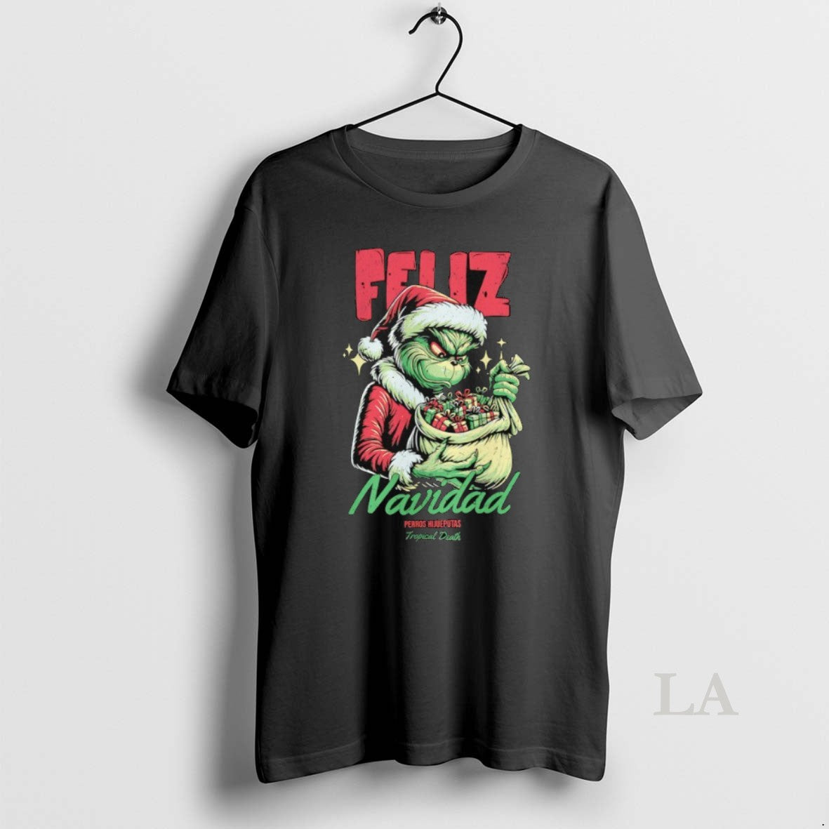 Original Grinch Feliz Navidad Perros Hijueputas - Adult & Kids T-Shirts, Sweatshirts & Hoodies apparel design preview 1