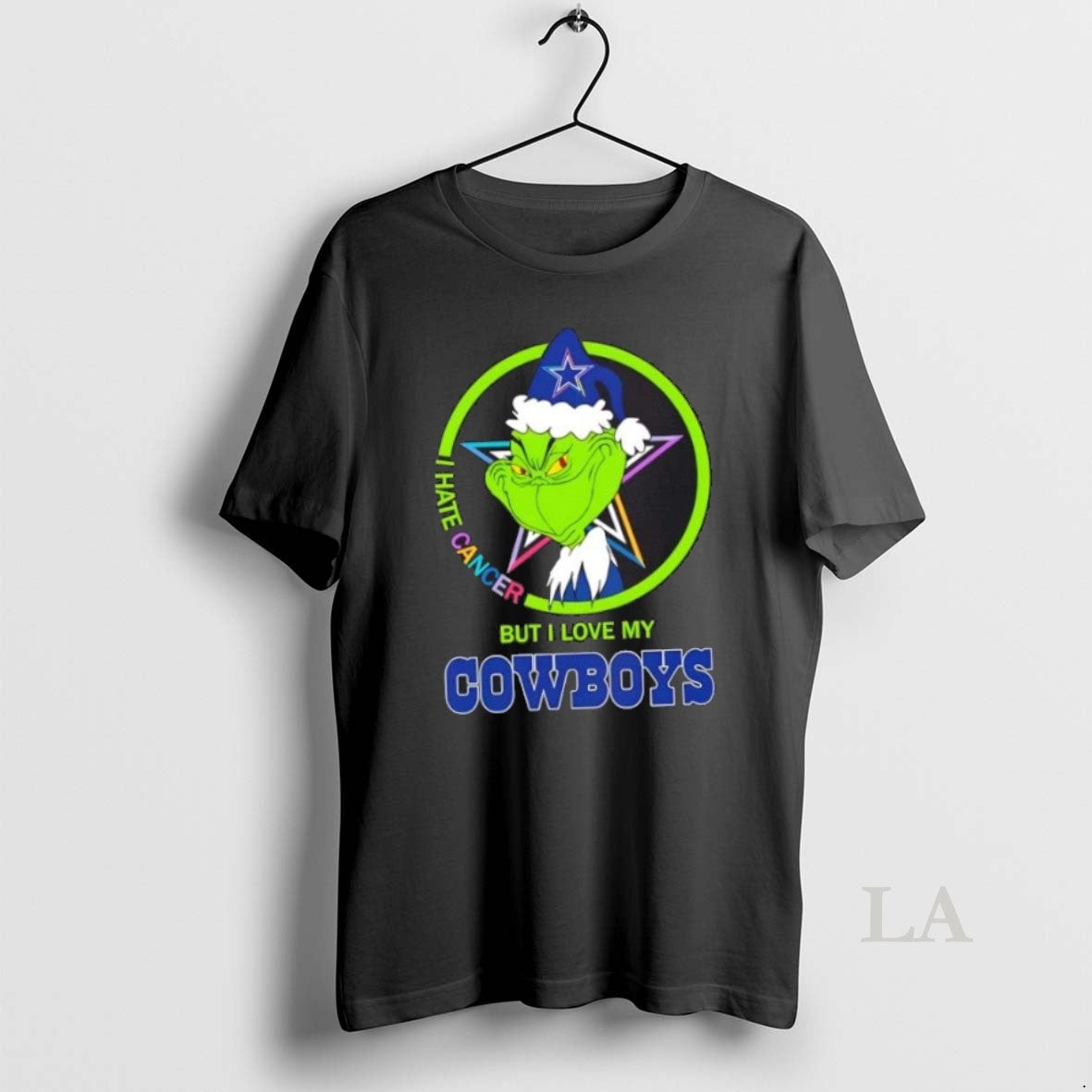 Original Grinch I Hate Cancer But Love My Dallas - Adult & Kids T-Shirts, Sweatshirts & Hoodies apparel design preview 1