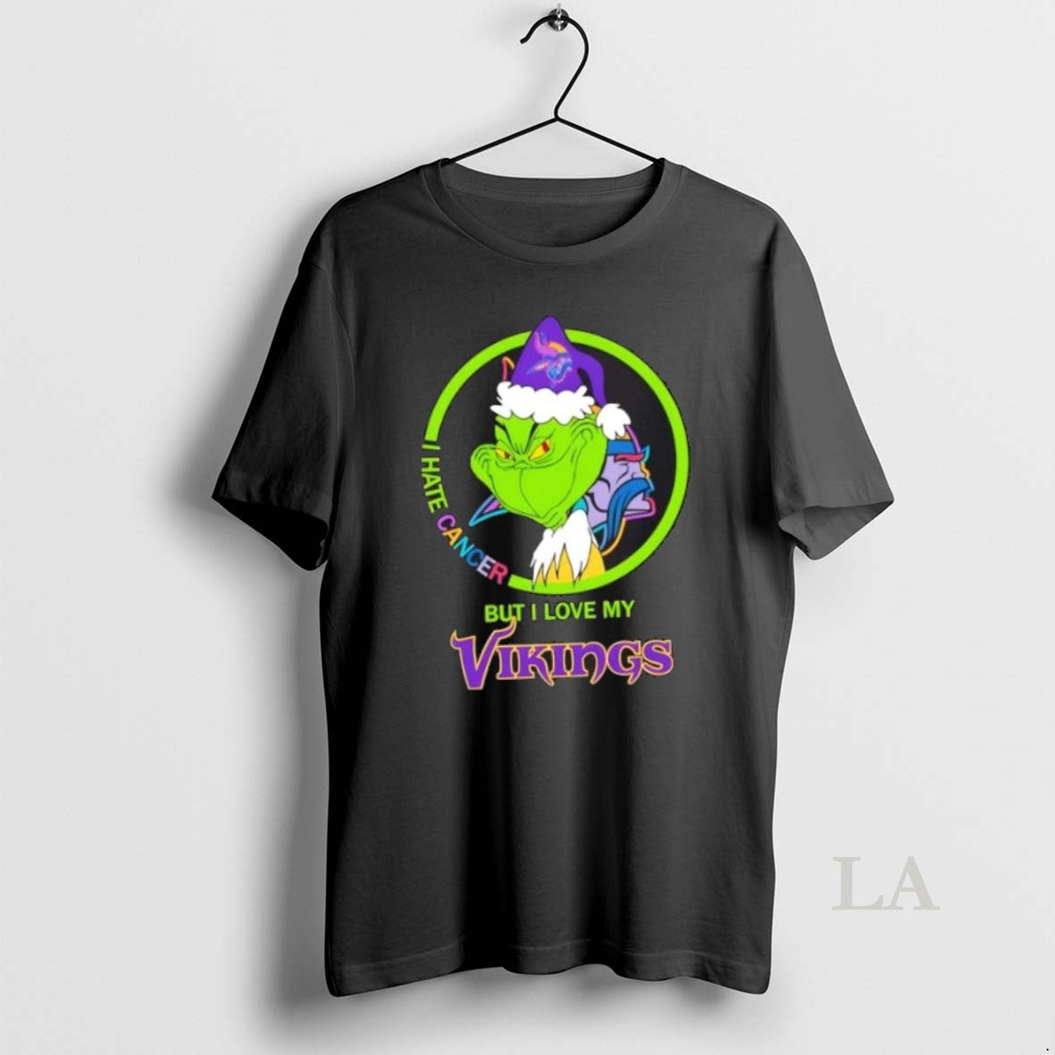 Original Grinch I Hate Cancer But Love My Minnesota - Adult & Kids T-Shirts, Sweatshirts & Hoodies apparel design preview 1