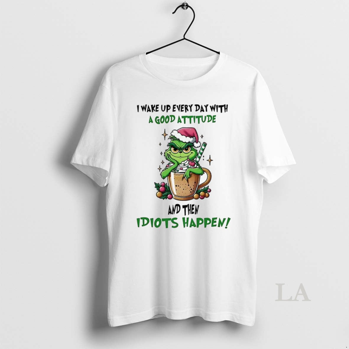 Original Grinch I Wake Up Every Day With A Good - Adult & Kids T-Shirts, Sweatshirts & Hoodies apparel design preview 1