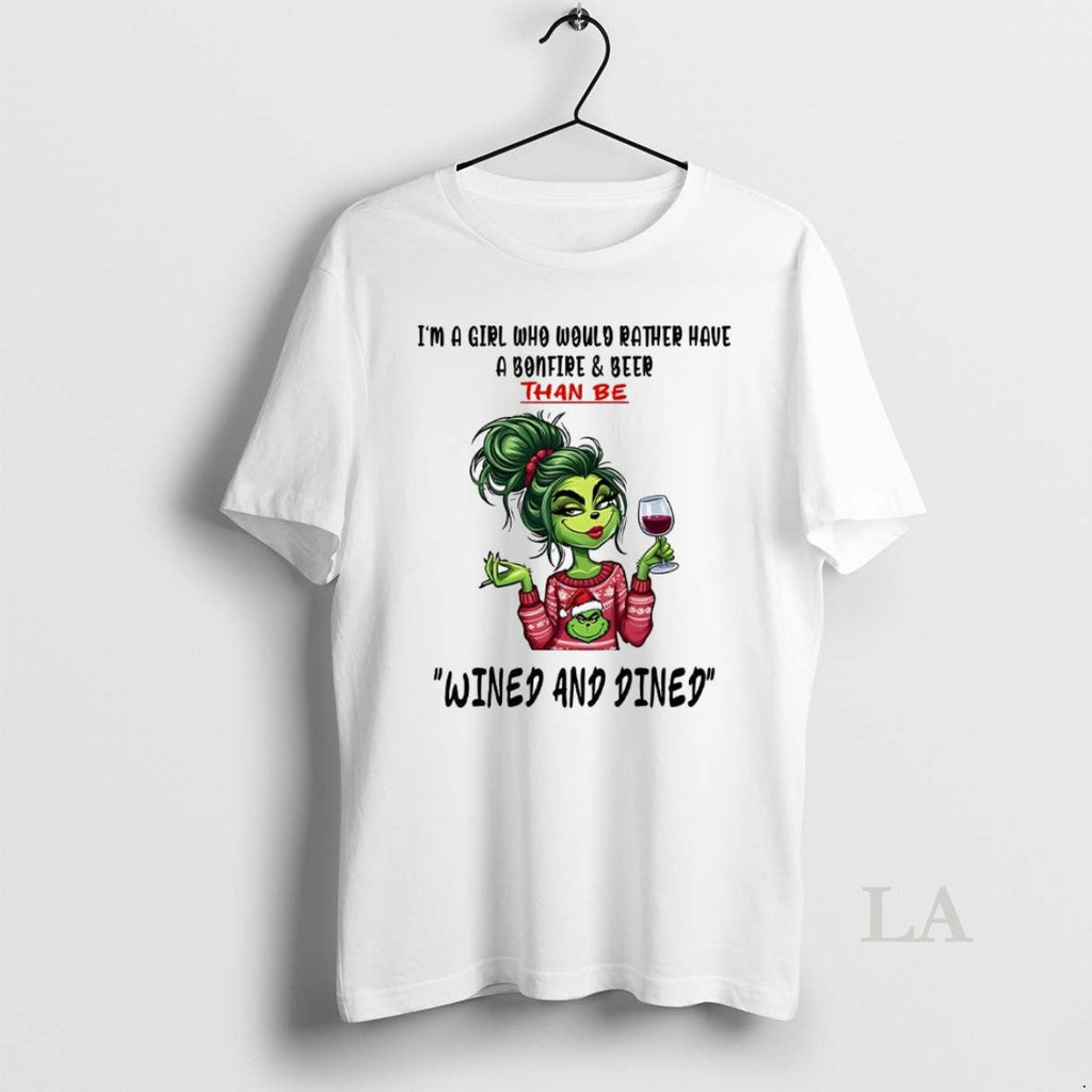 Original Grinch Im A Girl Who Would Rather Have - Adult & Kids T-Shirts, Sweatshirts & Hoodies apparel design preview 1