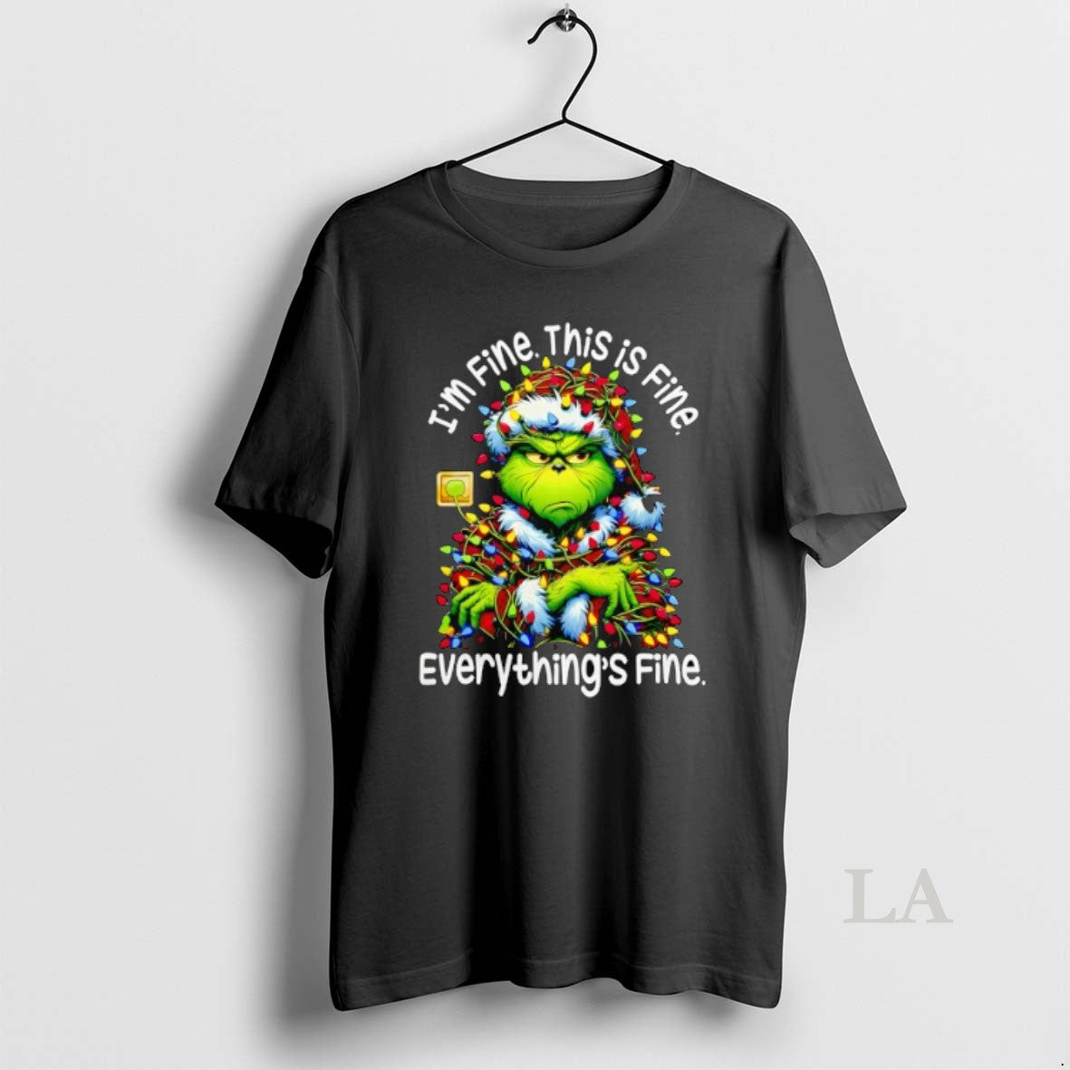 Original Grinch Im Fine This Is Everythings Christmas - Adult & Kids T-Shirts, Sweatshirts & Hoodies apparel design preview 1