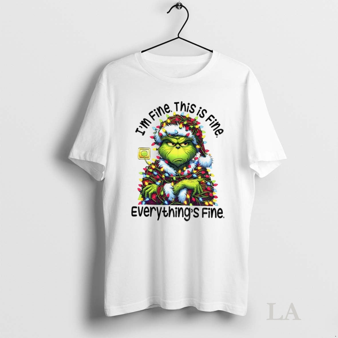 Original Grinch Im Fine This Is Everythings Happy - Adult & Kids T-Shirts, Sweatshirts & Hoodies apparel design preview 1