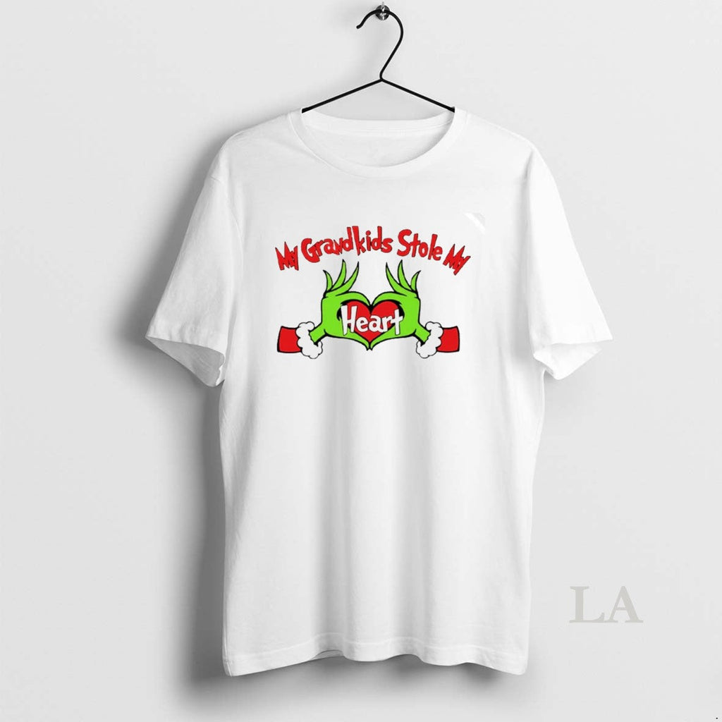 Original Grinch My Grandkids Stole Heart Christmas - Adult & Kids T-Shirts, Sweatshirts & Hoodies apparel design preview 1