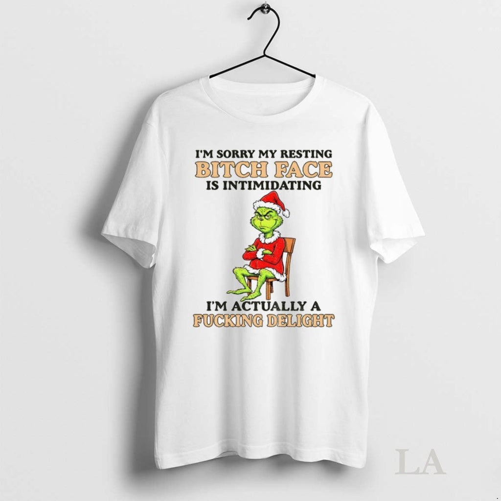 Original Grinch Santa Hat Im Sorry My Resting Bitch - Adult & Kids T-Shirts, Sweatshirts & Hoodies apparel design preview 1