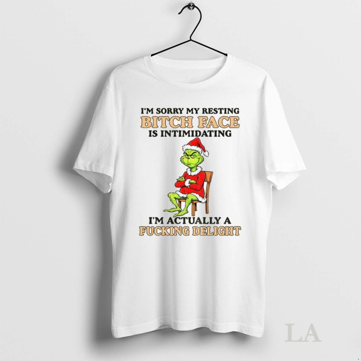 Original Grinch Santa Hat Im Sorry My Resting Bitch - Adult & Kids T-Shirts, Sweatshirts & Hoodies apparel design preview 1