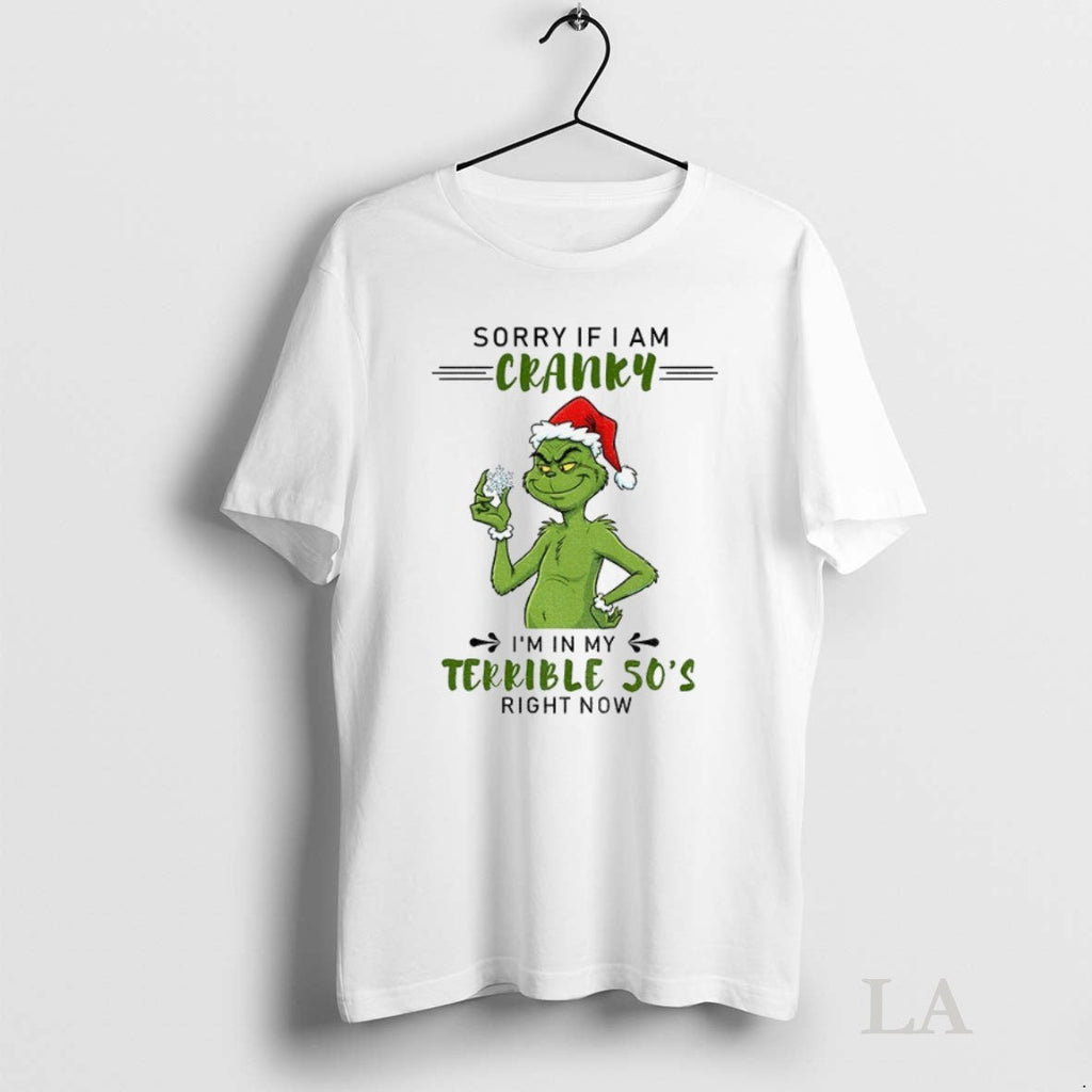 Original Grinch Santa Hat Sorry If I Am Cranky Im In - Adult & Kids T-Shirts, Sweatshirts & Hoodies apparel design preview 1