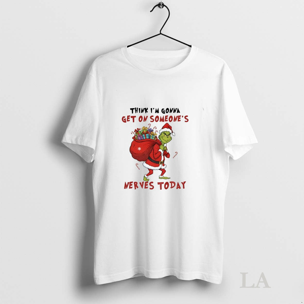 Original Grinch Santa Hat Think Im Gonna Get On - Adult & Kids T-Shirts, Sweatshirts & Hoodies apparel design preview 1