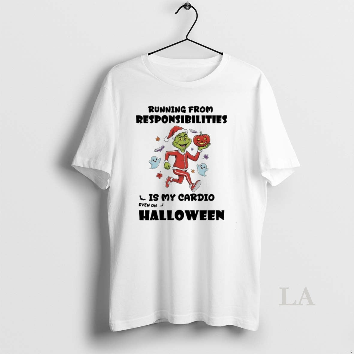 Original Grinch Santa Running From Respinsibilities - Adult & Kids T-Shirts, Sweatshirts & Hoodies apparel design preview 1