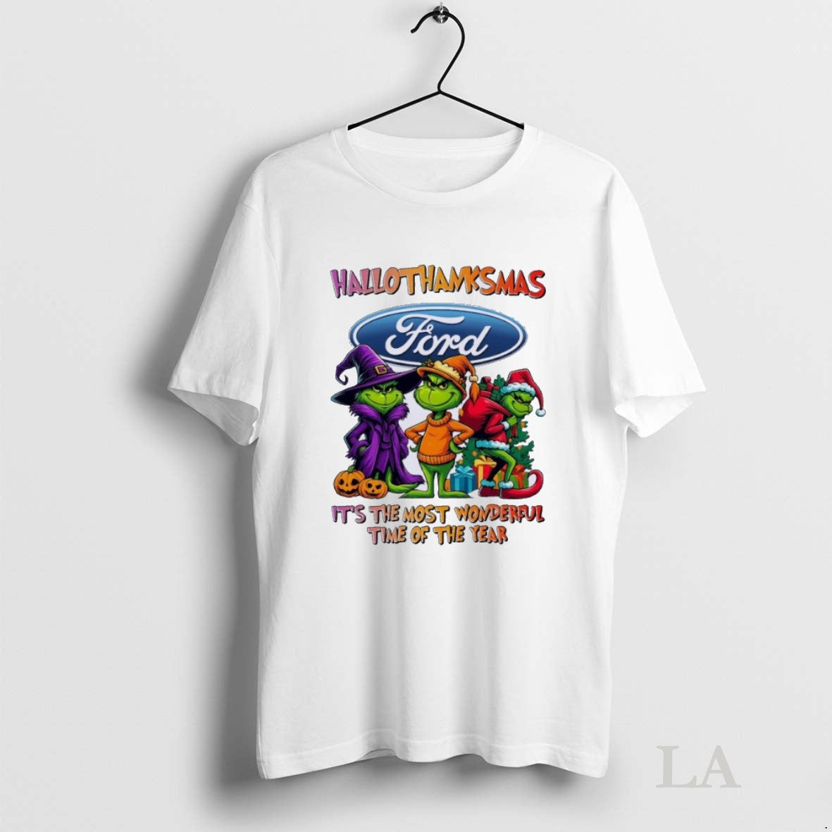 Original Grinch X Ford Hallothanksmas Its The Most - Adult & Kids T-Shirts, Sweatshirts & Hoodies apparel design preview 1