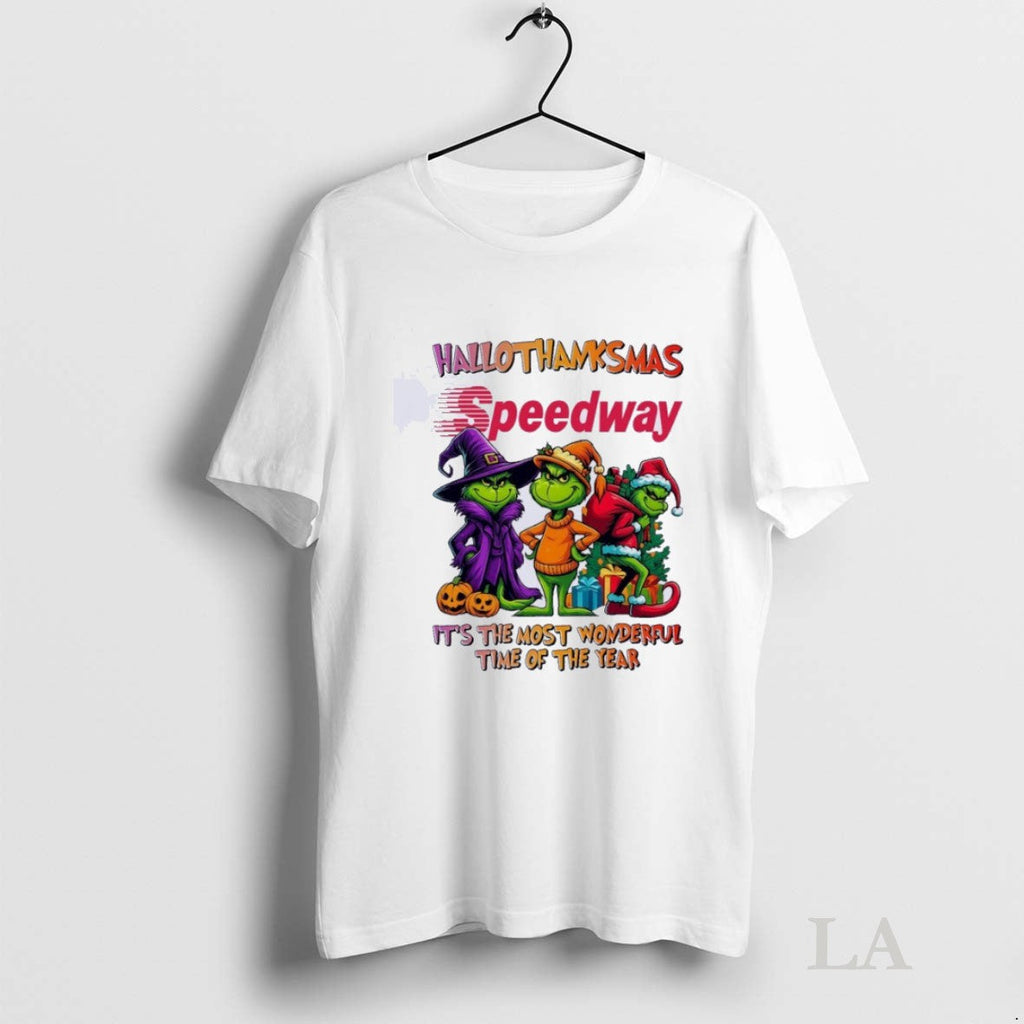Original Grinch X Speedway Hallothanksmas Its The - Adult & Kids T-Shirts, Sweatshirts & Hoodies apparel design preview 1