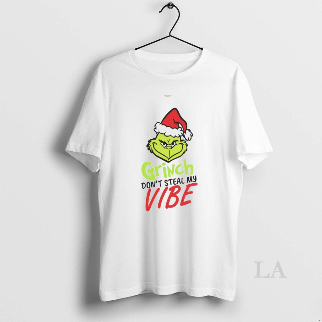 Original Grinch Dont Steal My Vibe Christmas White - Adult & Kids T-Shirts, Sweatshirts & Hoodies apparel design preview 1