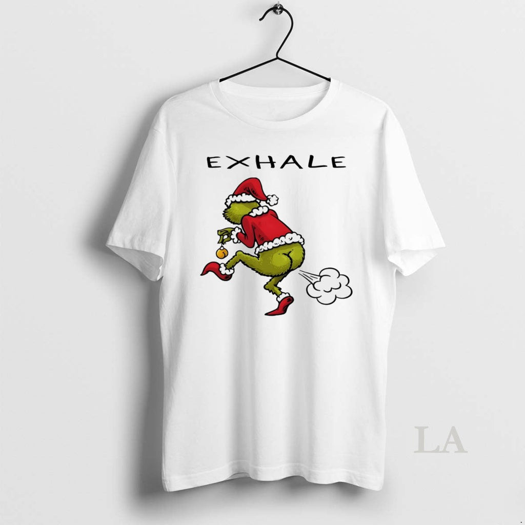 Original Grinch Exhale Christmas White - Adult & Kids T-Shirts, Sweatshirts & Hoodies apparel design preview 1