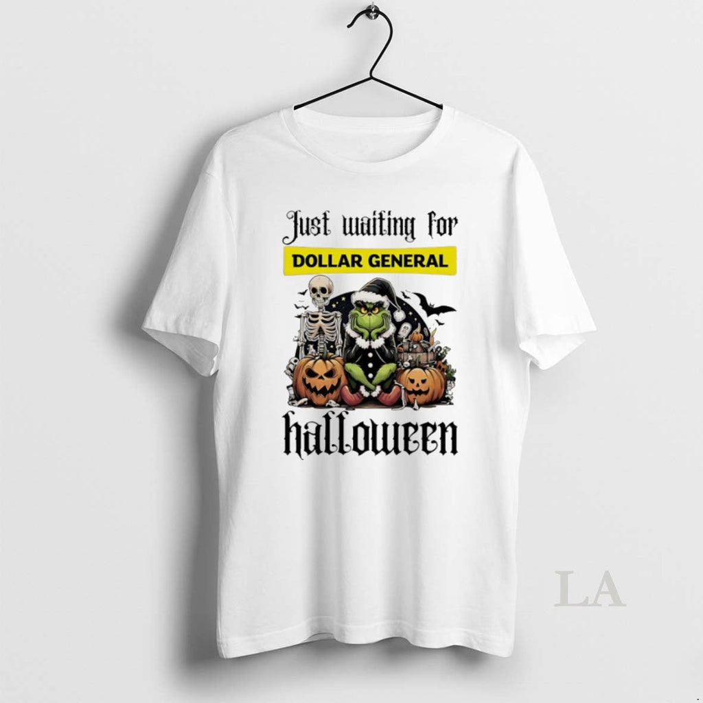 Original Grinch Just Waiting For Dollar General - Adult & Kids T-Shirts, Sweatshirts & Hoodies apparel design preview 1