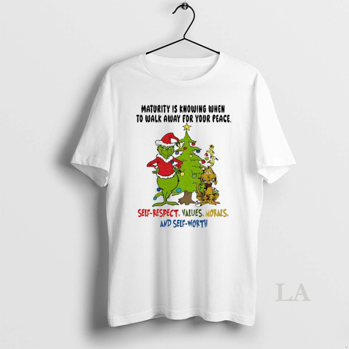 Original Grinch Maturity Is Knowing When To Walk Away - Adult & Kids T-Shirts, Sweatshirts & Hoodies apparel design preview 1