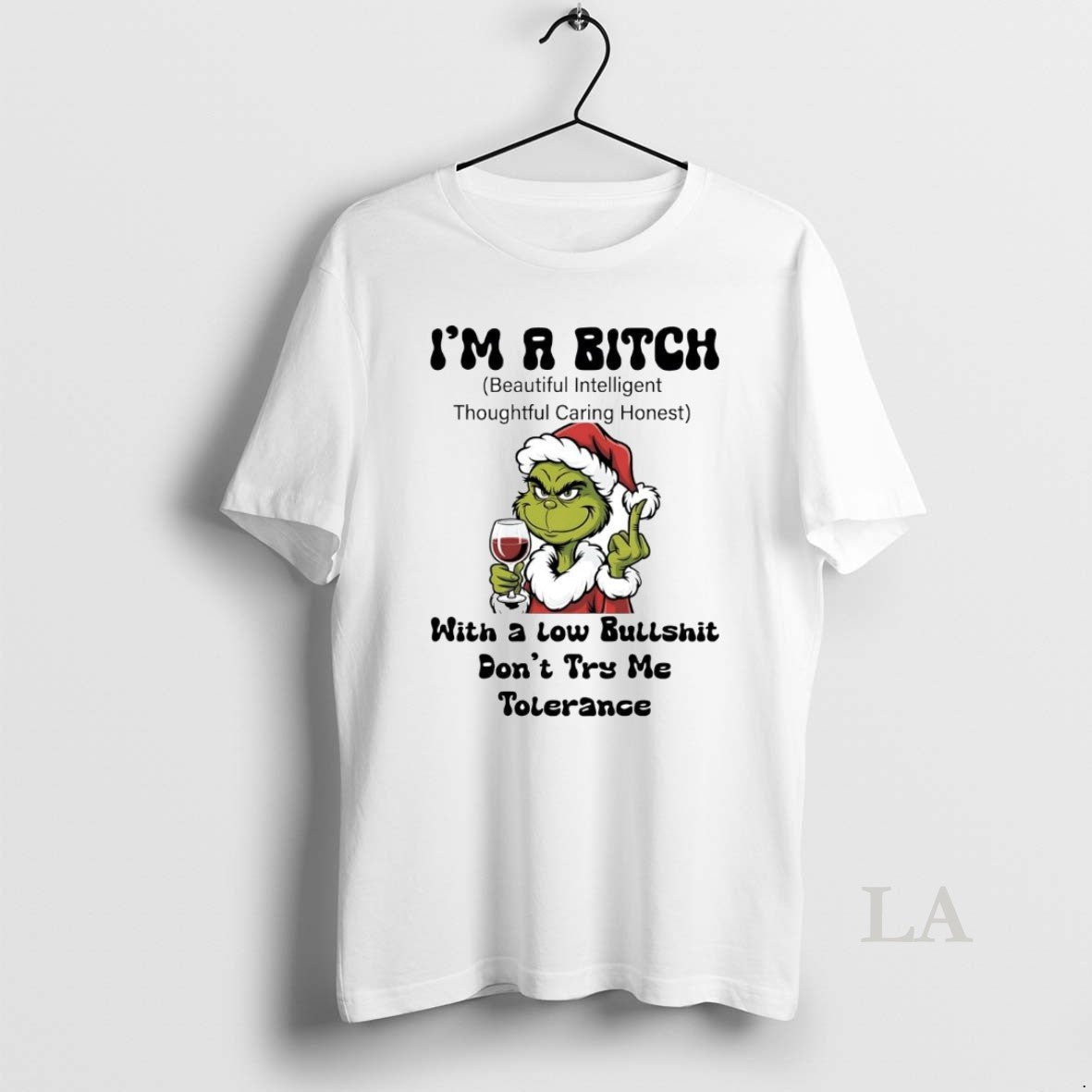 Original Grinch Middle Finger Im A Bitch Dont Try Me - Adult & Kids T-Shirts, Sweatshirts & Hoodies apparel design preview 1