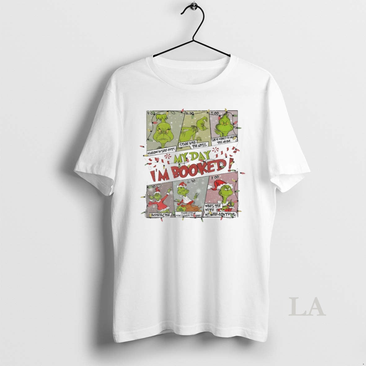 Original Grinch My Day Im Booked Christmas White - Adult & Kids T-Shirts, Sweatshirts & Hoodies apparel design preview 1