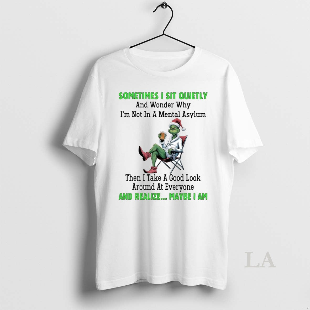 Original Grinch Sometimes I Sit Quietly And Realize - Adult & Kids T-Shirts, Sweatshirts & Hoodies apparel design preview 1
