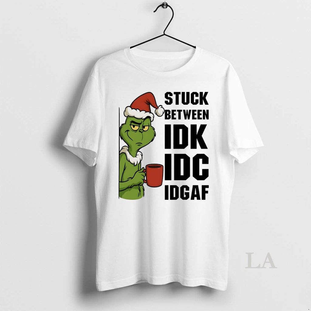 Original Grinch Stuck Between Christmas White - Adult & Kids T-Shirts, Sweatshirts & Hoodies apparel design preview 1