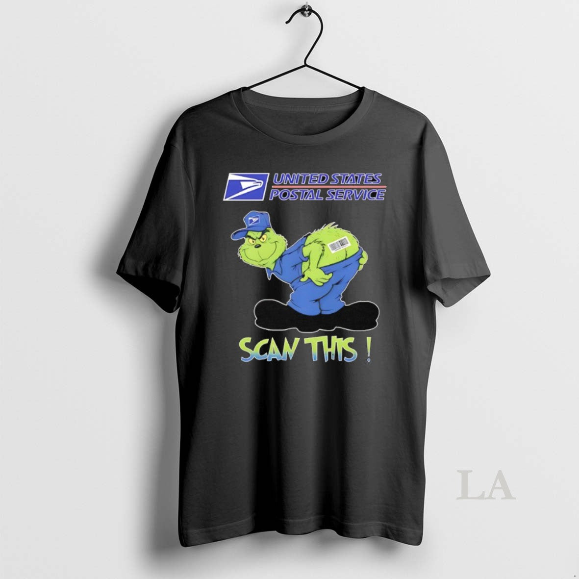 Original Grinch Vs United States Postal Service Scan - Adult & Kids T-Shirts, Sweatshirts & Hoodies apparel design preview 1
