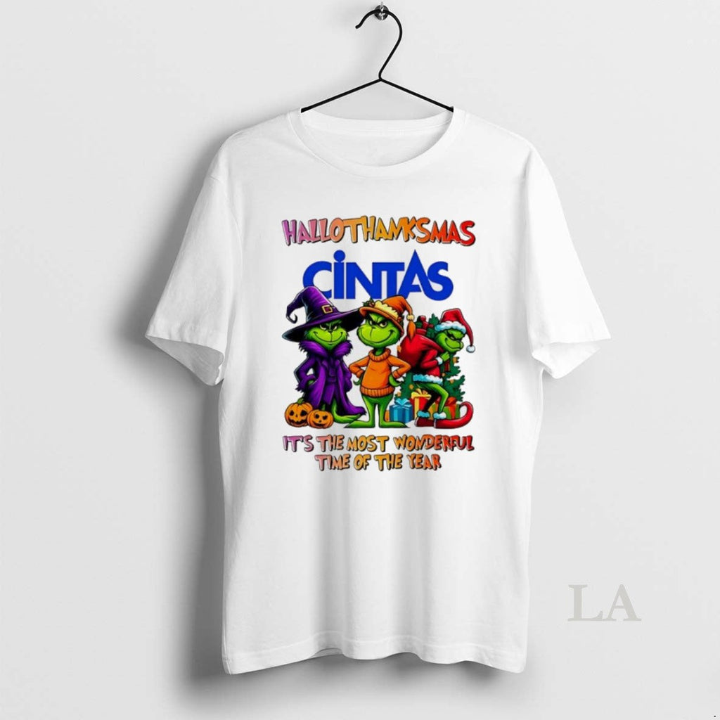 Original Grinch X Cintas Its The Most Wonderful Time - Adult & Kids T-Shirts, Sweatshirts & Hoodies apparel design preview 1