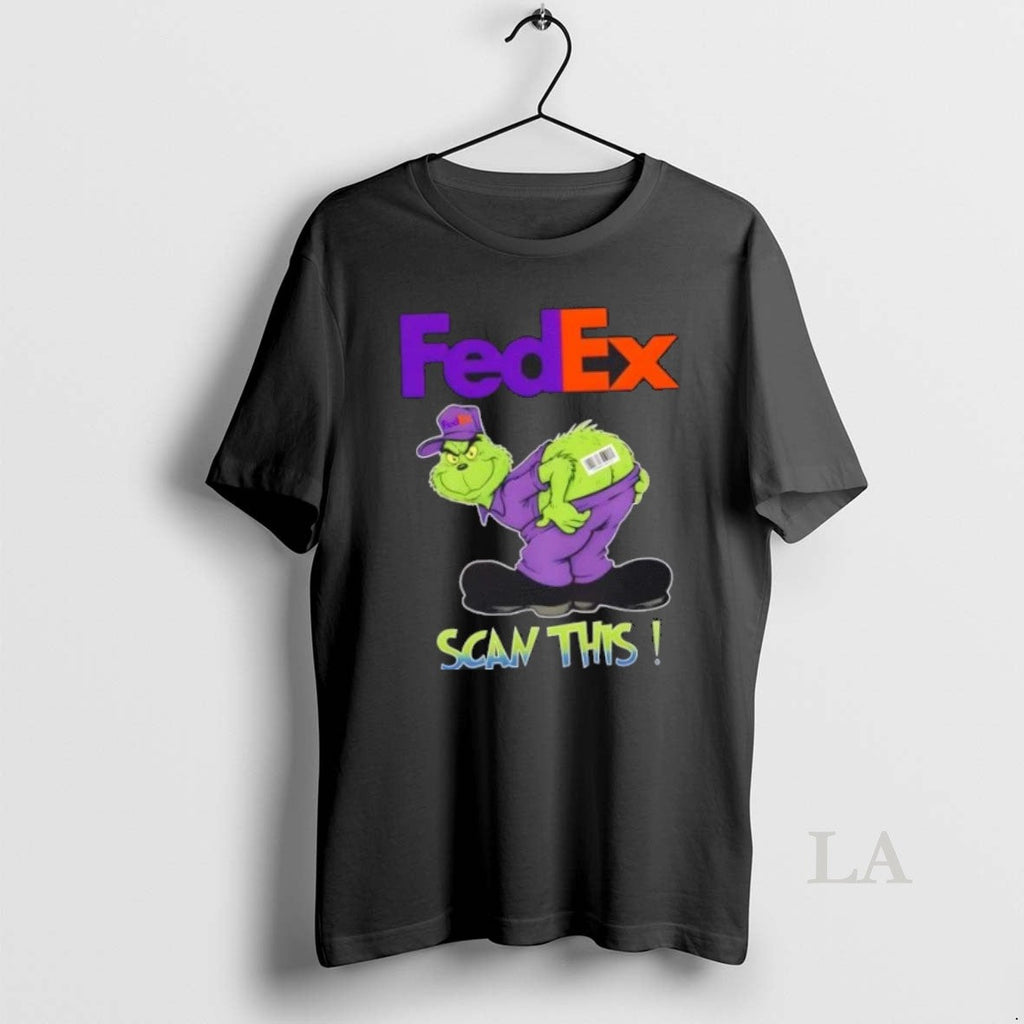 Original Grinch X Fedex Scan This Ass - Adult & Kids T-Shirts, Sweatshirts & Hoodies apparel design preview 1