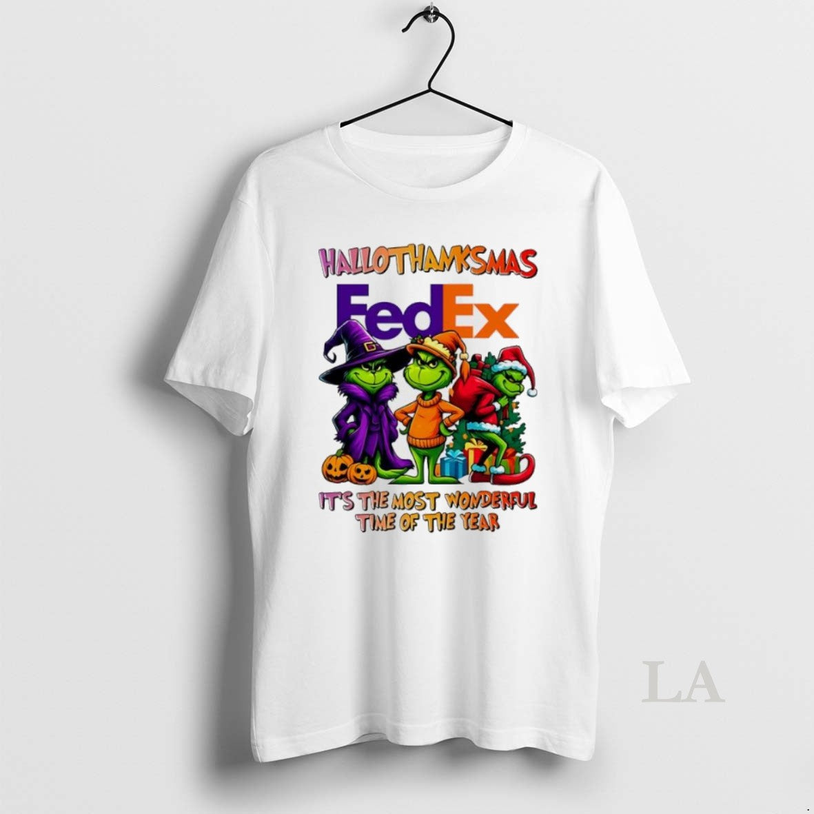 Original Grinch X Fedex Its The Most Wonderful Time - Adult & Kids T-Shirts, Sweatshirts & Hoodies apparel design preview 1